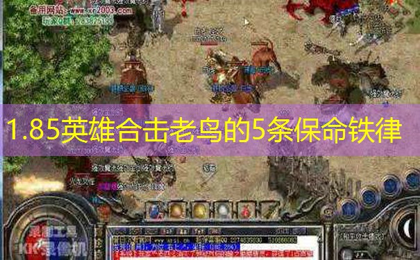 1.85英雄合击老鸟的5条保命铁律