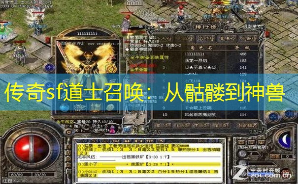 传奇sf道士召唤：从骷髅到神兽