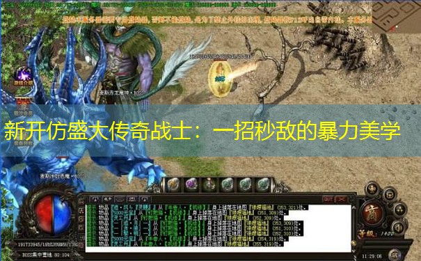 新开仿盛大传奇战士：一招秒敌的暴力美学