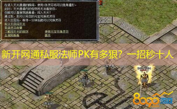 新开网通私服法师PK有多狠？一招秒十人
