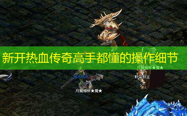 新开热血传奇高手都懂的操作细节