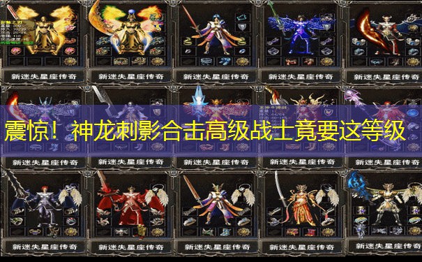 震惊！神龙刺影合击高级战士竟要这等级