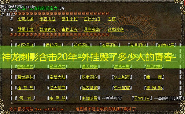 神龙刺影合击20年-外挂毁了多少人的青春-