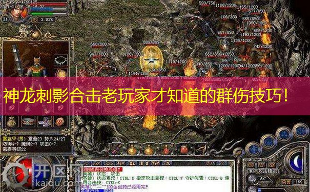 神龙刺影合击老玩家才知道的群伤技巧！