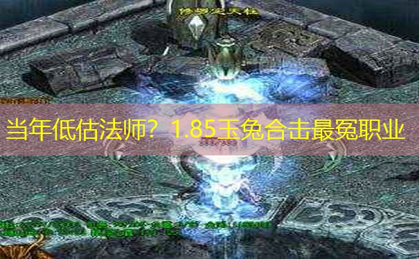 当年低估法师？1.85玉兔合击最冤职业